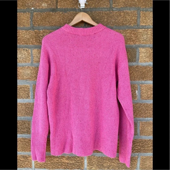 Something navy wool blend pink sweater size small - Picture 9 of 11